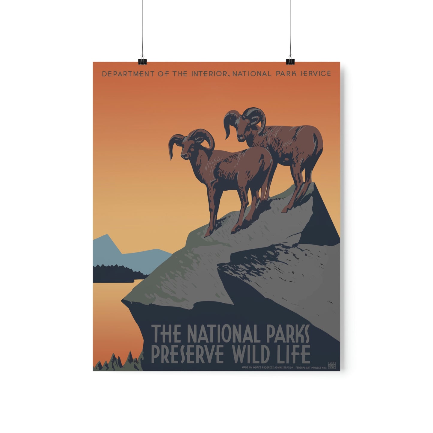 Preserve Wildlife Poster - Vintage WPA Design