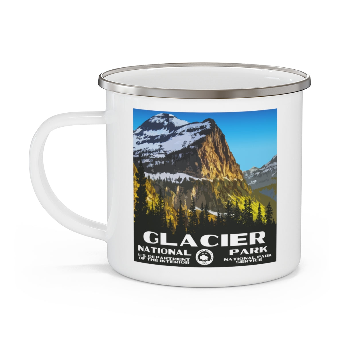 Glacier National Park Enamel Camping Mug