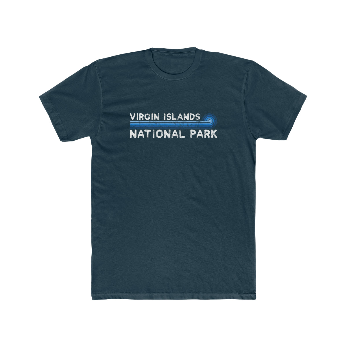 Virgin Islands National Park T-Shirt - Blue Vintage Stretched Sunrise
