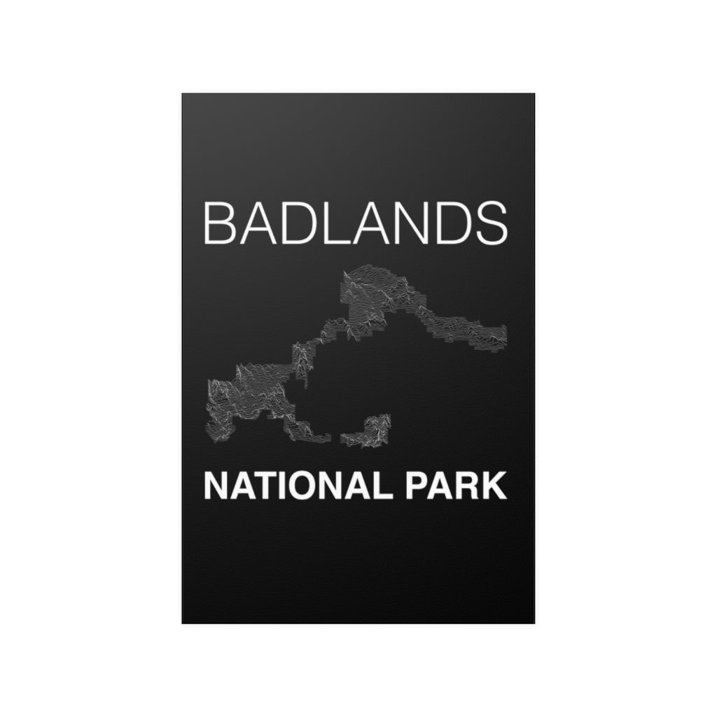 Badlands National Park Posters - Unknown Pleasures Lines National Parks Partnership