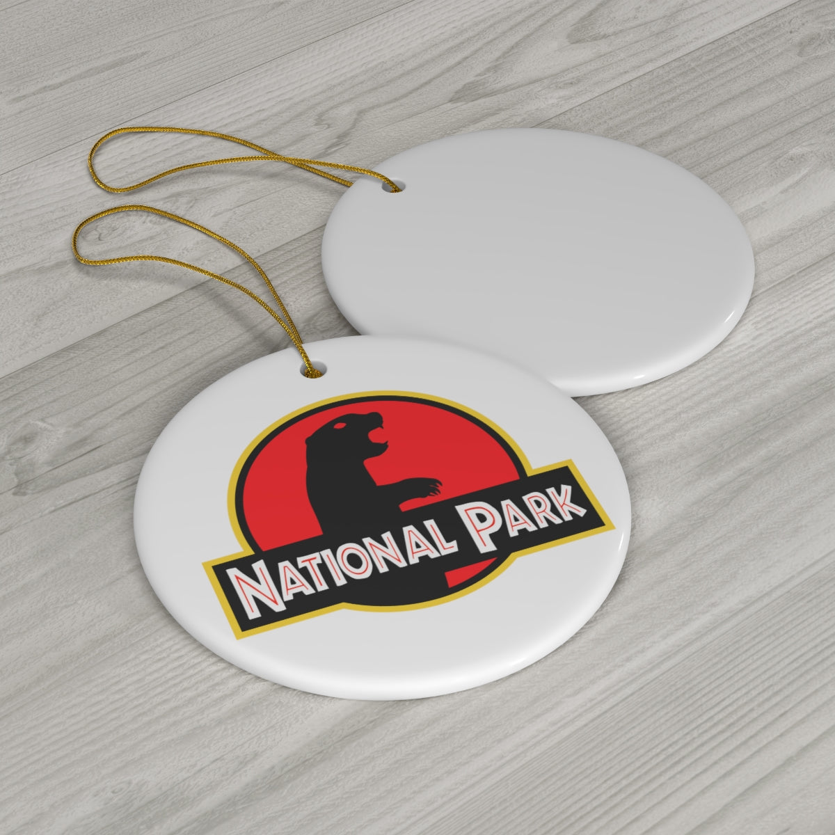 Prairie Dog National Park Ornament - Parody Logo