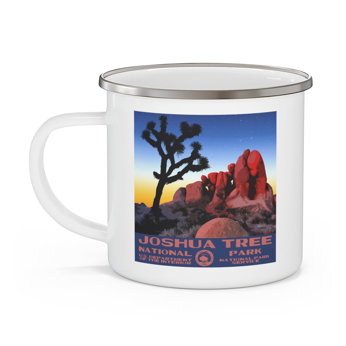 Joshua Tree National Park Enamel Camping Mug - Night