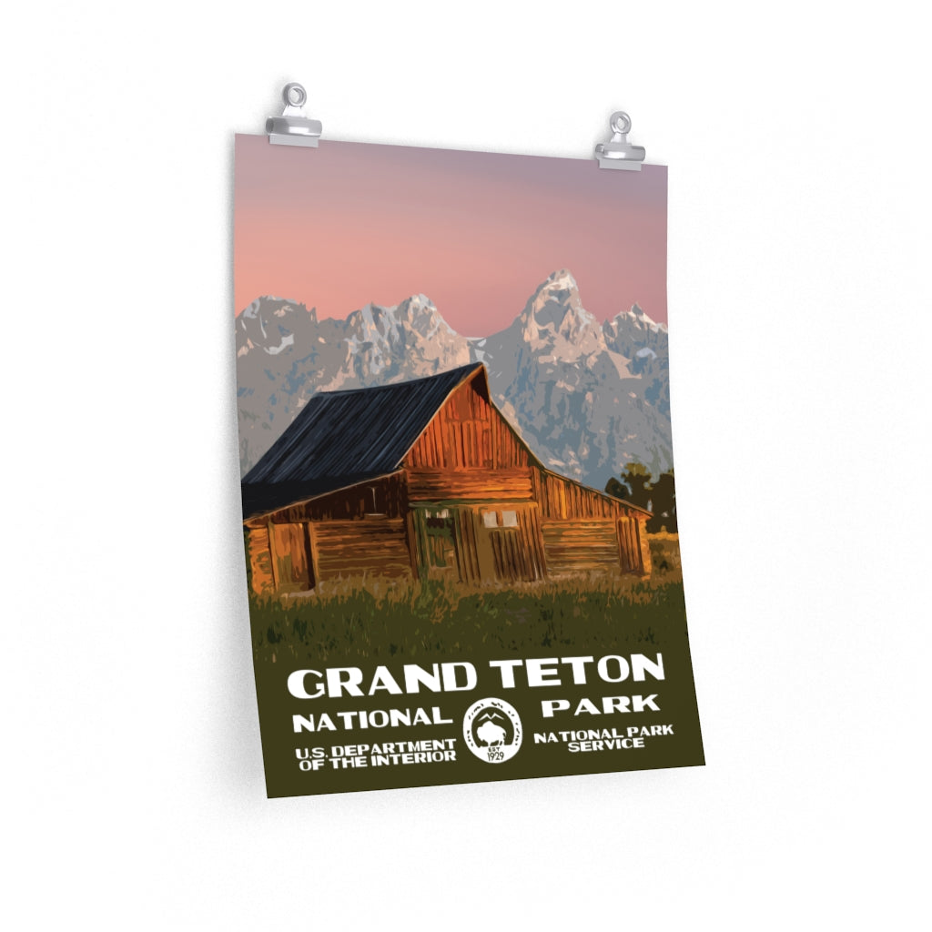 Grand Teton National Park Poster - Moulton Barn National Parks Partnership