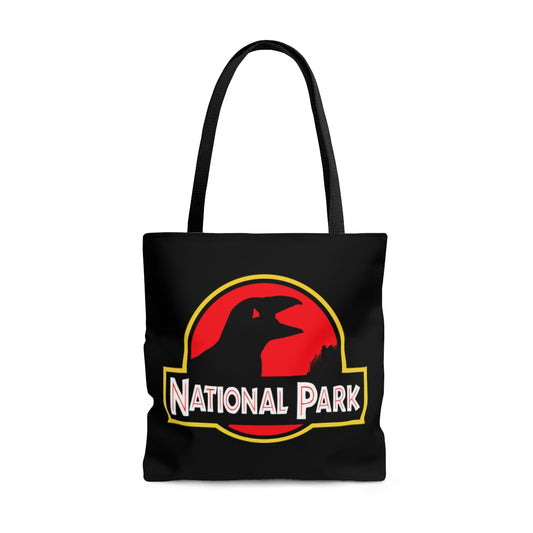 Acadia Puffin National Park Tote Bag - Parody Logo