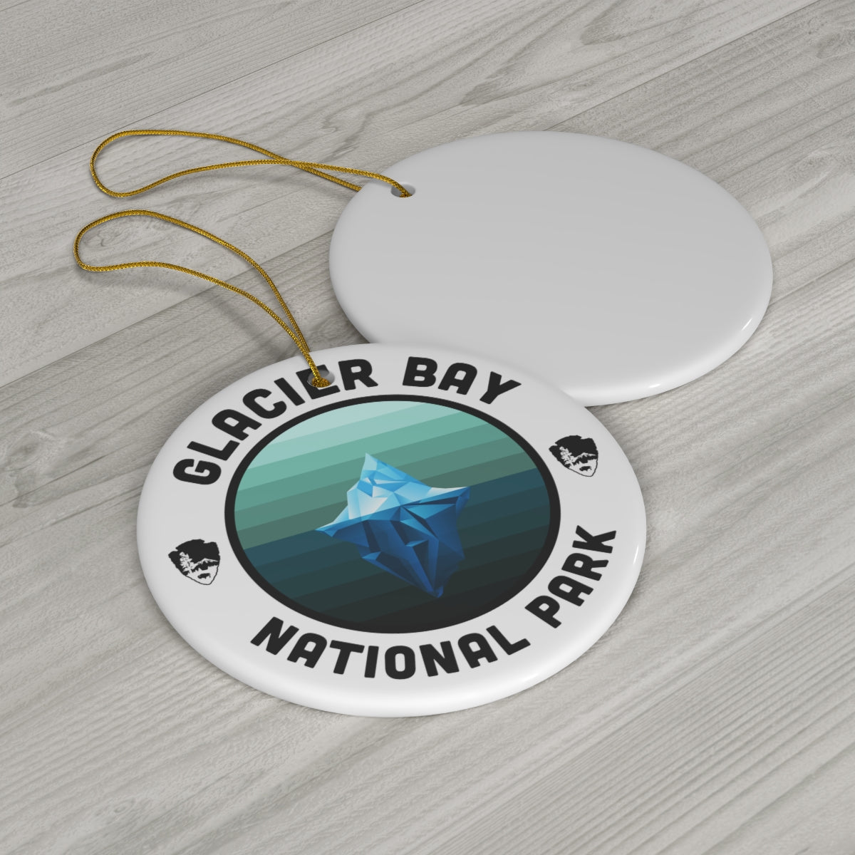 Glacier Bay National Park Ornament - Round Emblem Design