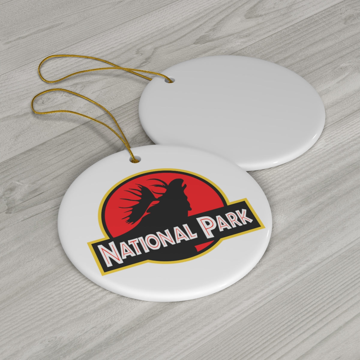 Moose National Park Ornament - Parody Logo