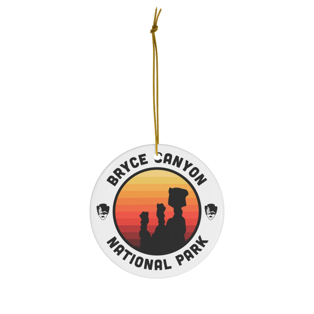 Bryce Canyon National Park Ornament - Round Emblem Design
