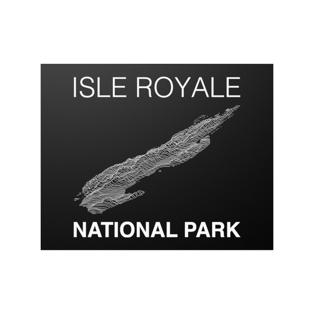 Isle Royale National Park Poster - Unknown Pleasures Lines National Parks Partnership