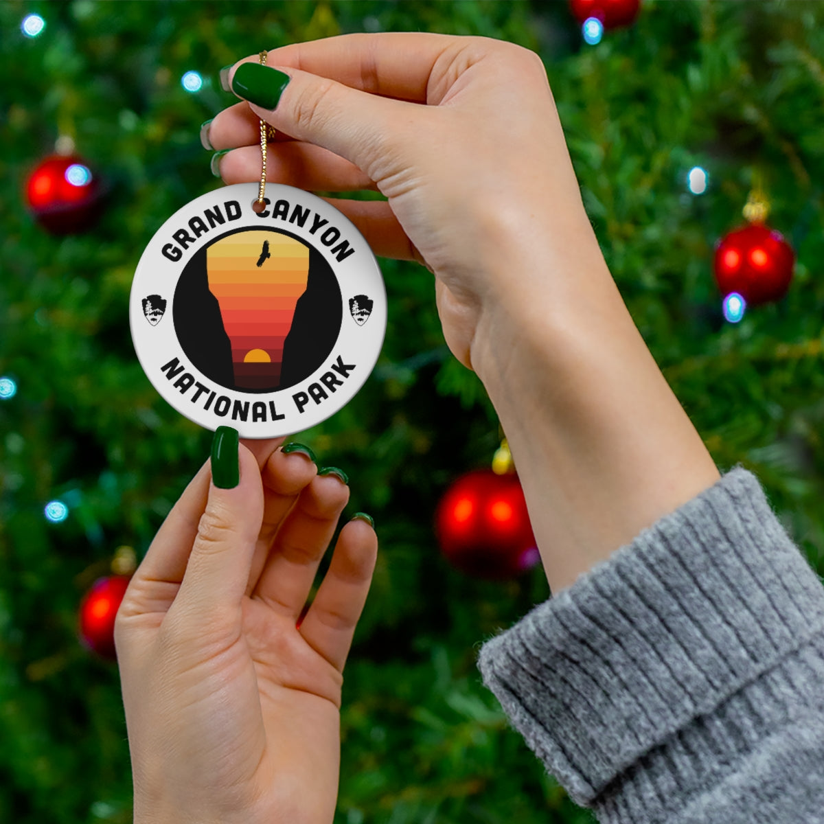 Grand Canyon National Park Ornament - Round Emblem Design