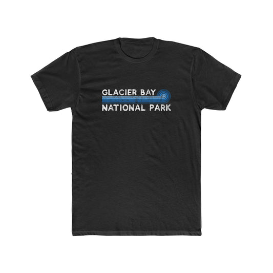 Glacier Bay National Park T-Shirt - Blue Vintage Stretched Sunrise