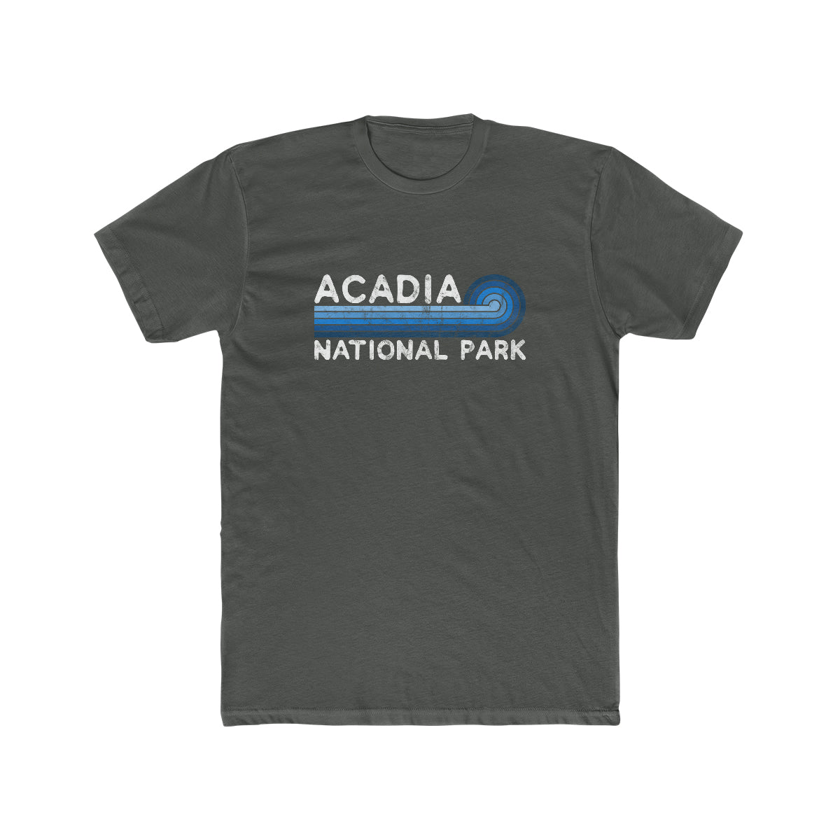 Acadia National Park T-Shirt - Blue Vintage Stretched Sunrise