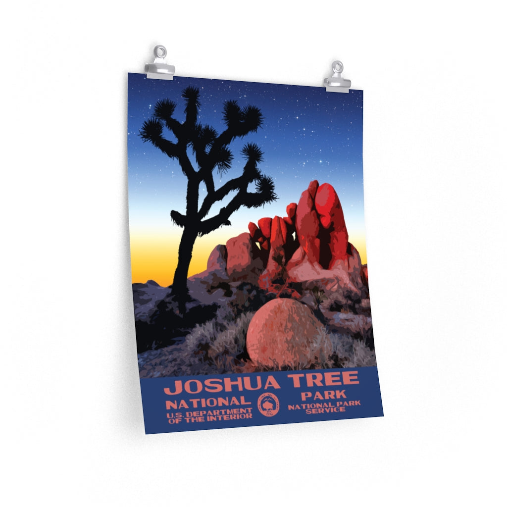 Joshua Tree National Park Poster - Night National Parks Partnership