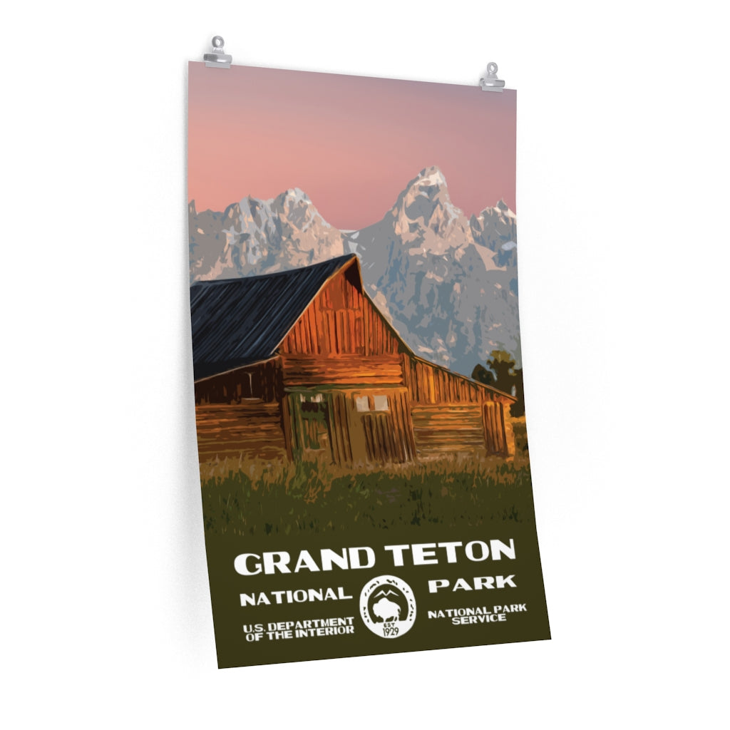 Grand Teton National Park Poster - Moulton Barn National Parks Partnership