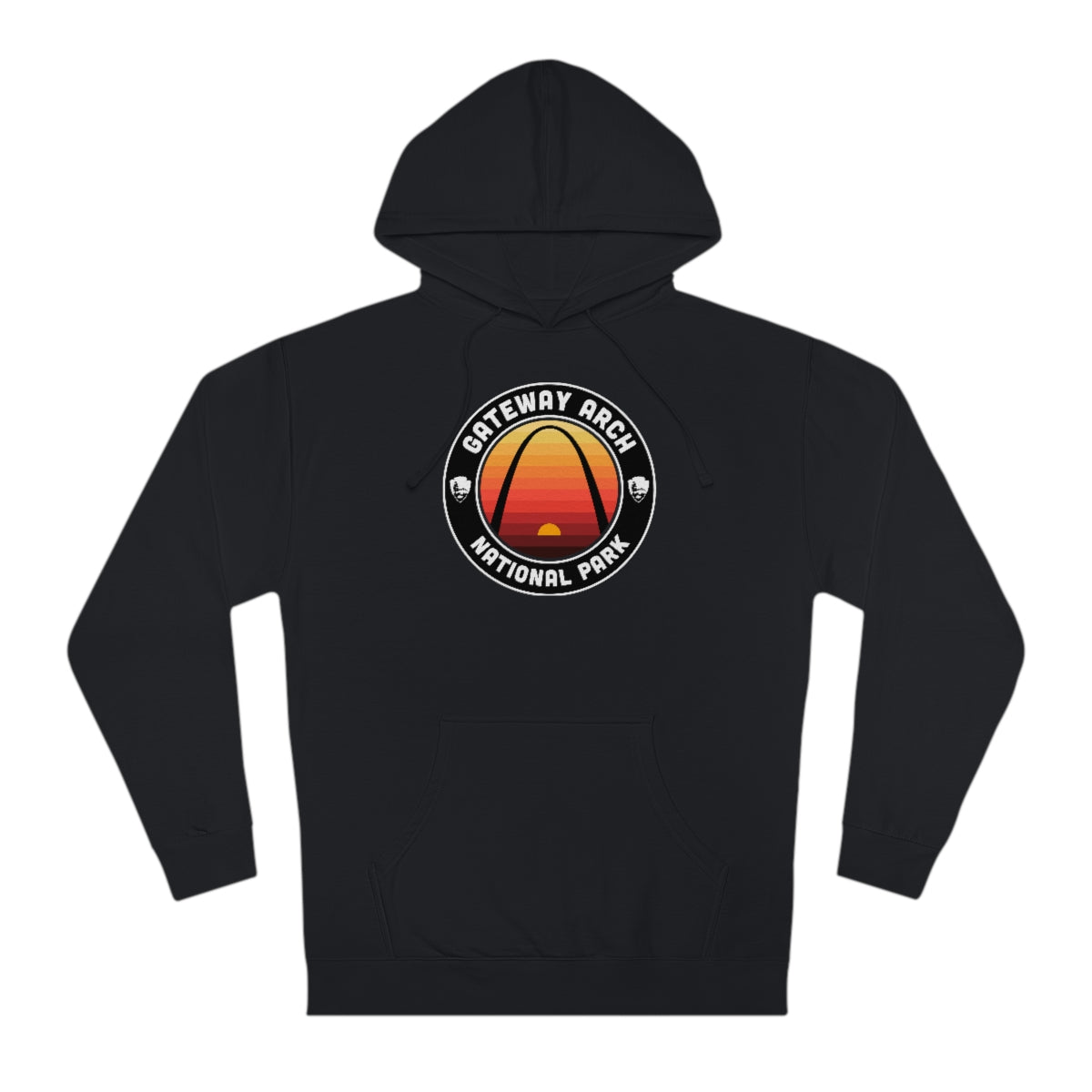 Gateway Arch National Park Hoodie - Round Emblem Design
