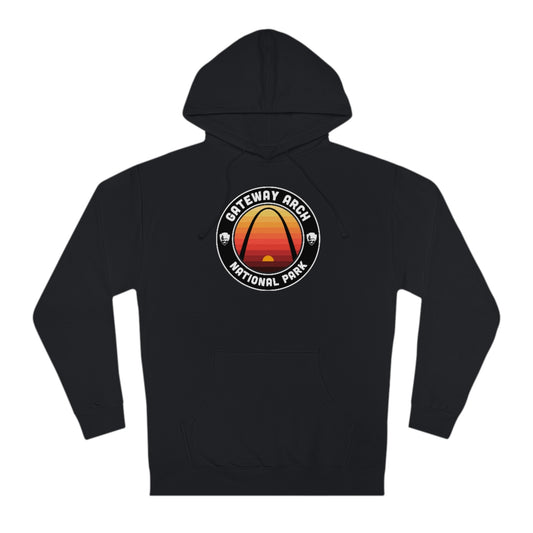 Gateway Arch National Park Hoodie - Round Emblem Design