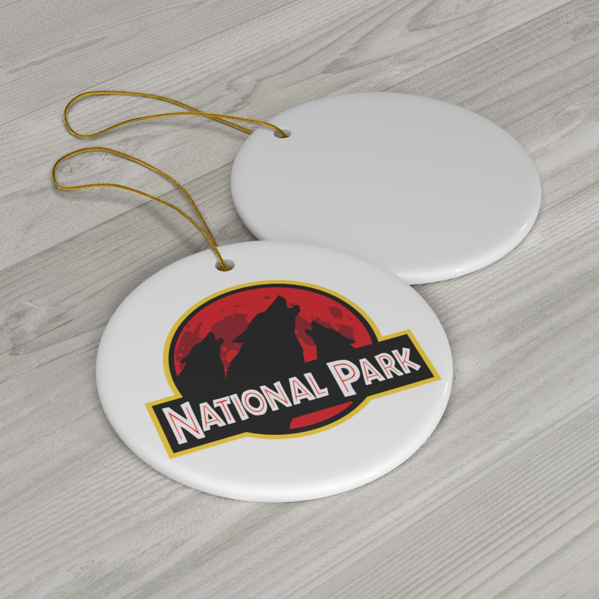 3 Wolf National Park Ornament - 3 Wolf Parody Logo