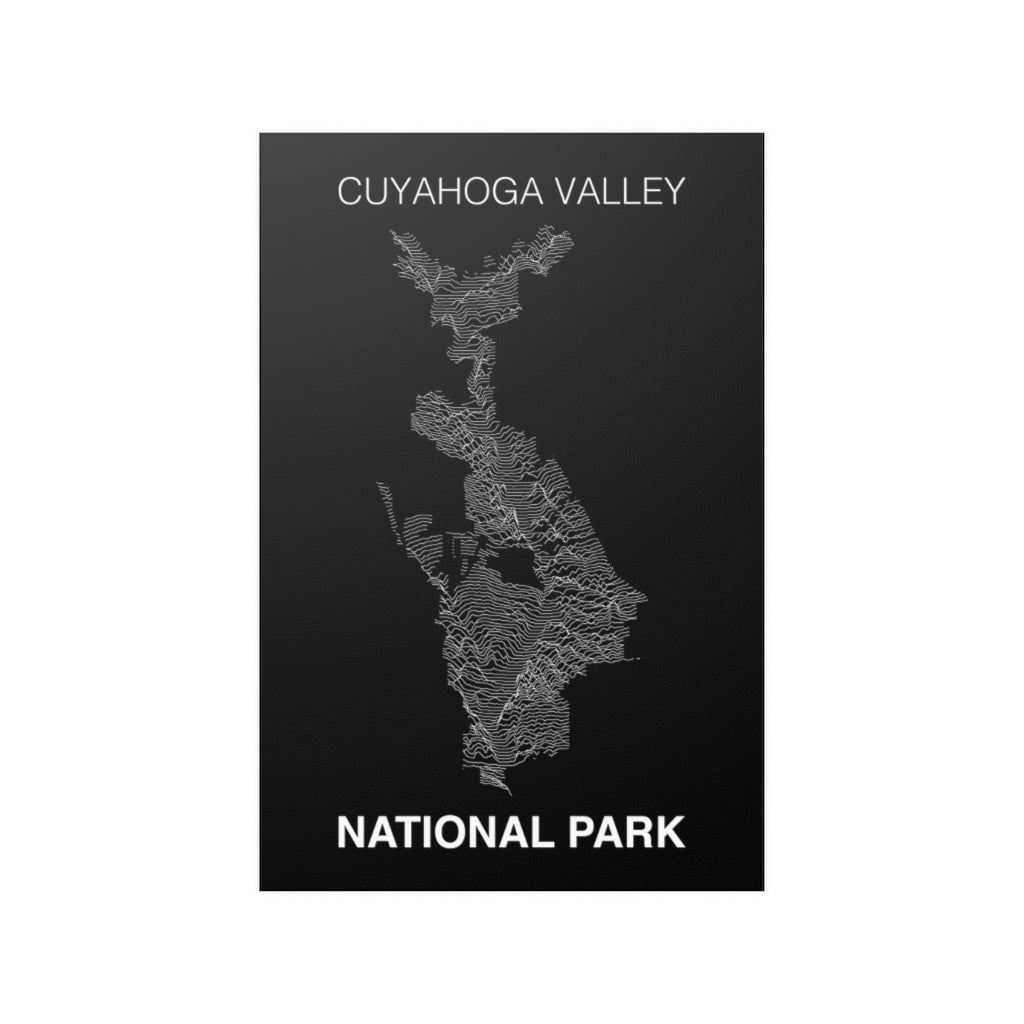 Cuyahoga Valley National Park Poster - Unknown Pleasures Lines National Parks Partnership