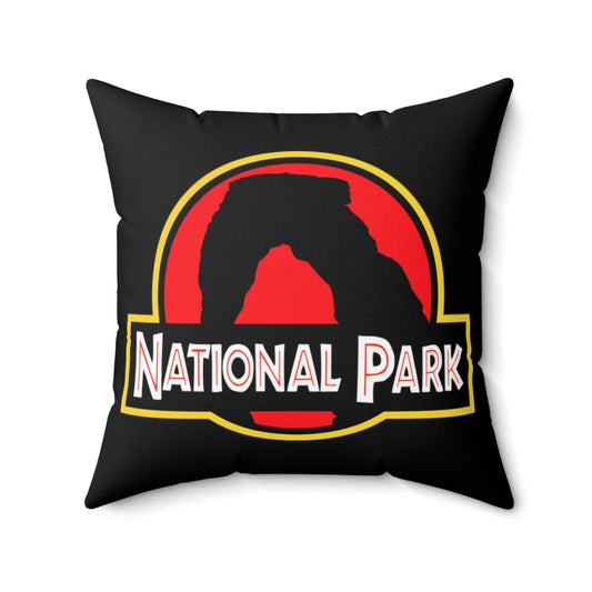 Arches National Park Pillow Cushion - Delicate Arch Parody Logo