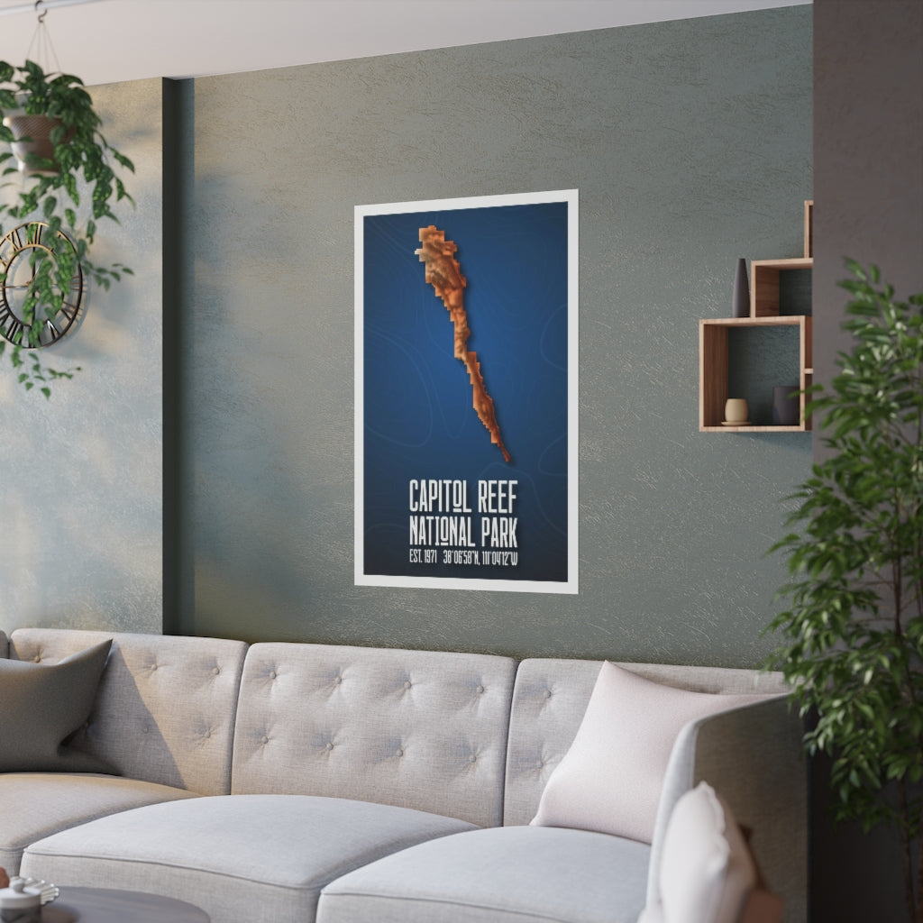 Capitol Reef National Park Poster - Contours National Parks Partnership