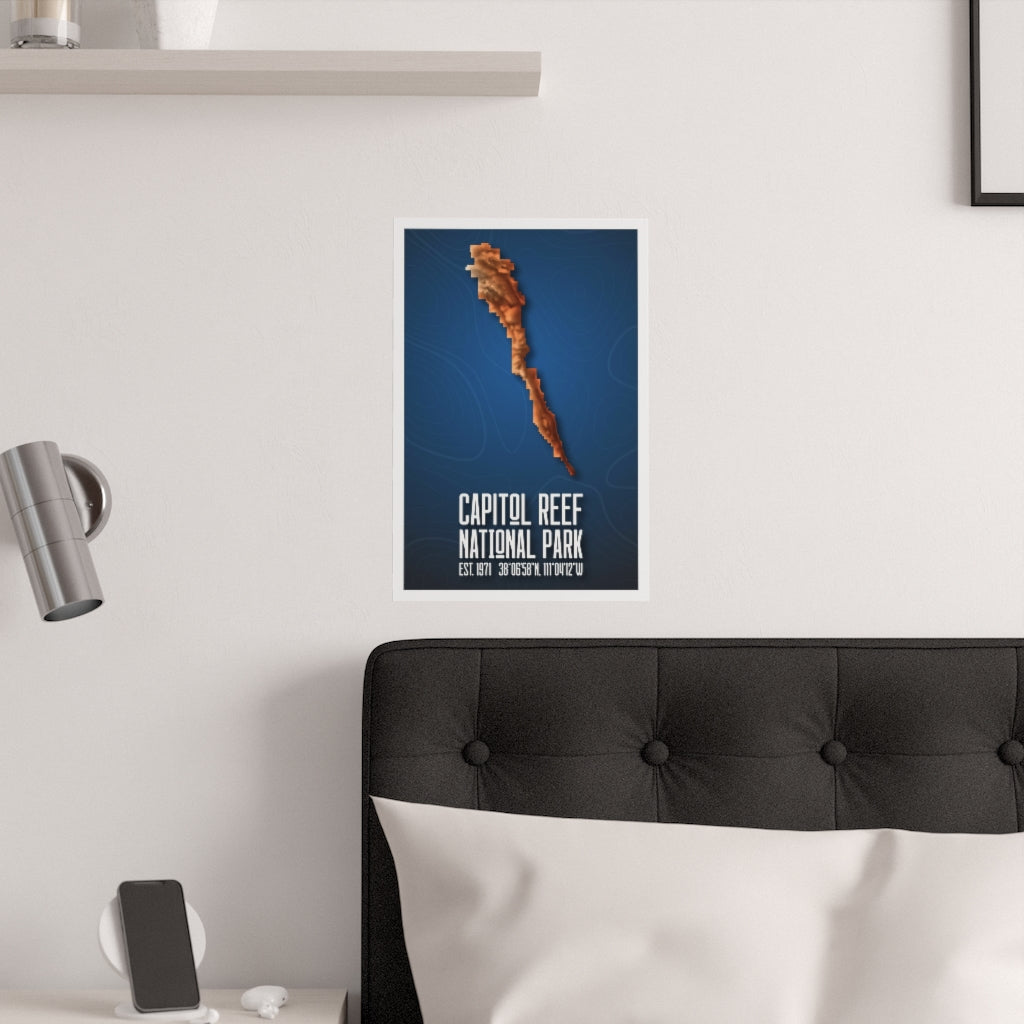 Capitol Reef National Park Poster - Contours National Parks Partnership