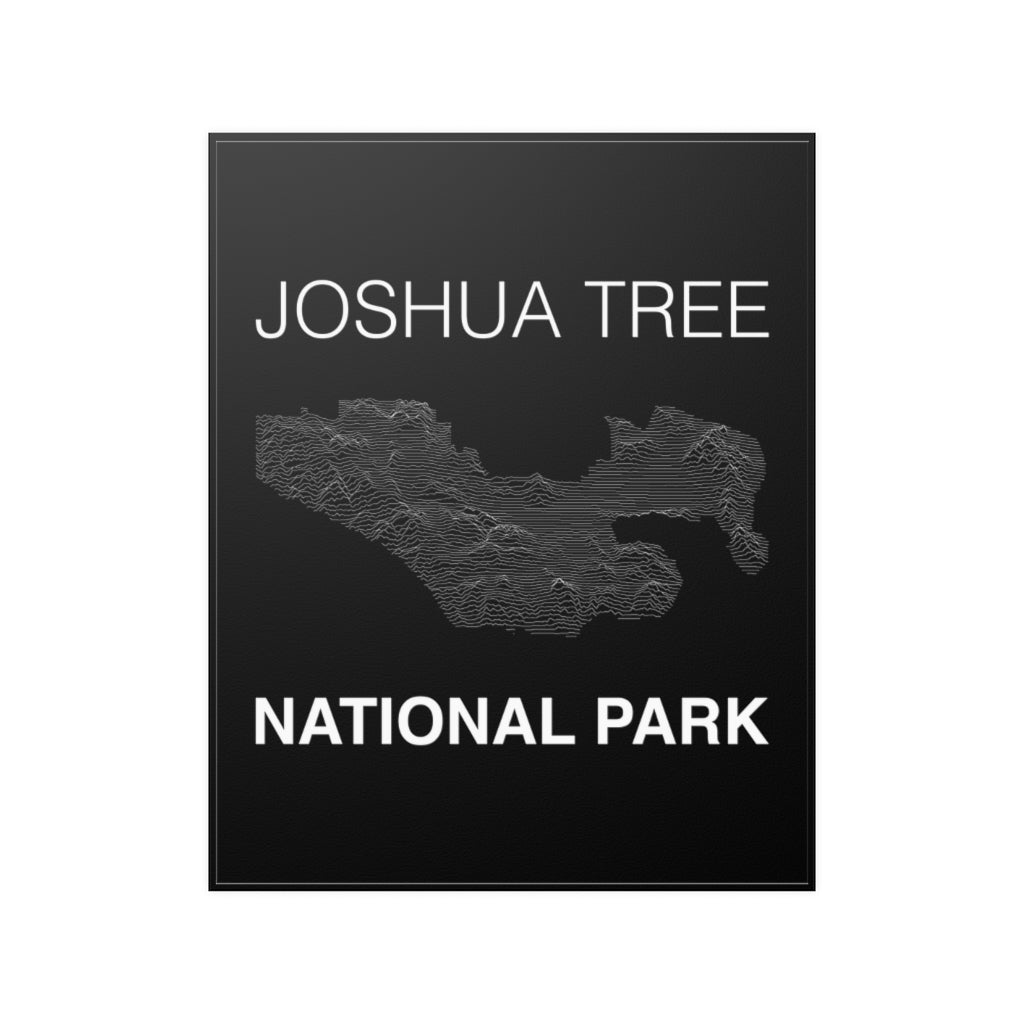 Joshua Tree National Park Poster - Unknown Pleasures Lines National Parks Partnership