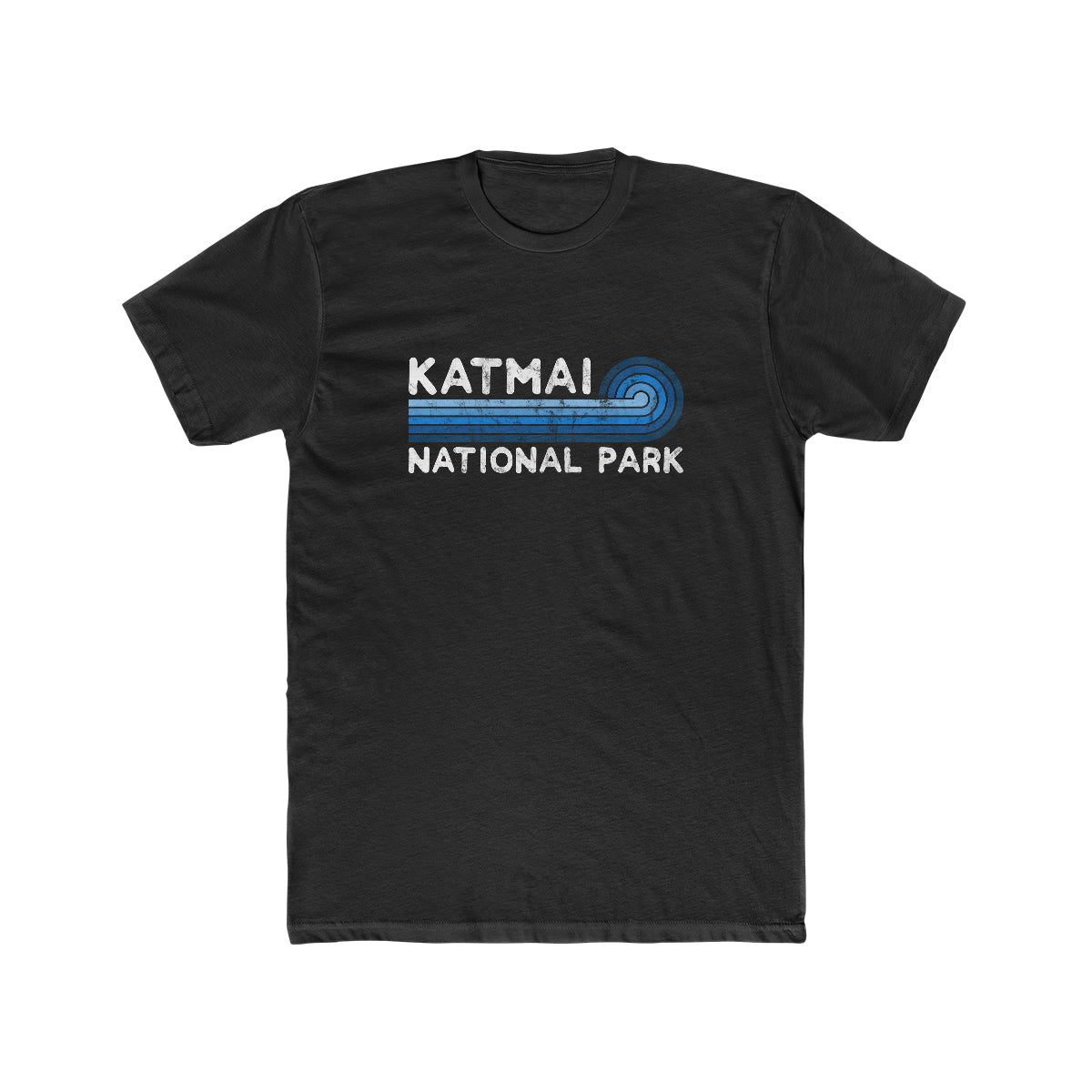 Katmai National Park T-Shirt - Blue Vintage Stretched Sunrise