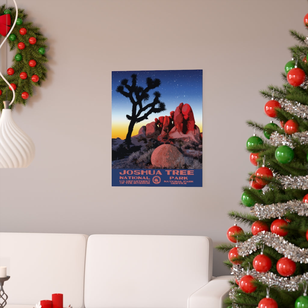 Joshua Tree National Park Poster - Night National Parks Partnership
