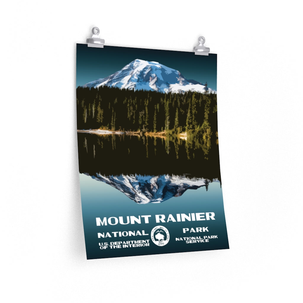 Mount Rainier National Park Poster National Parks Partnership