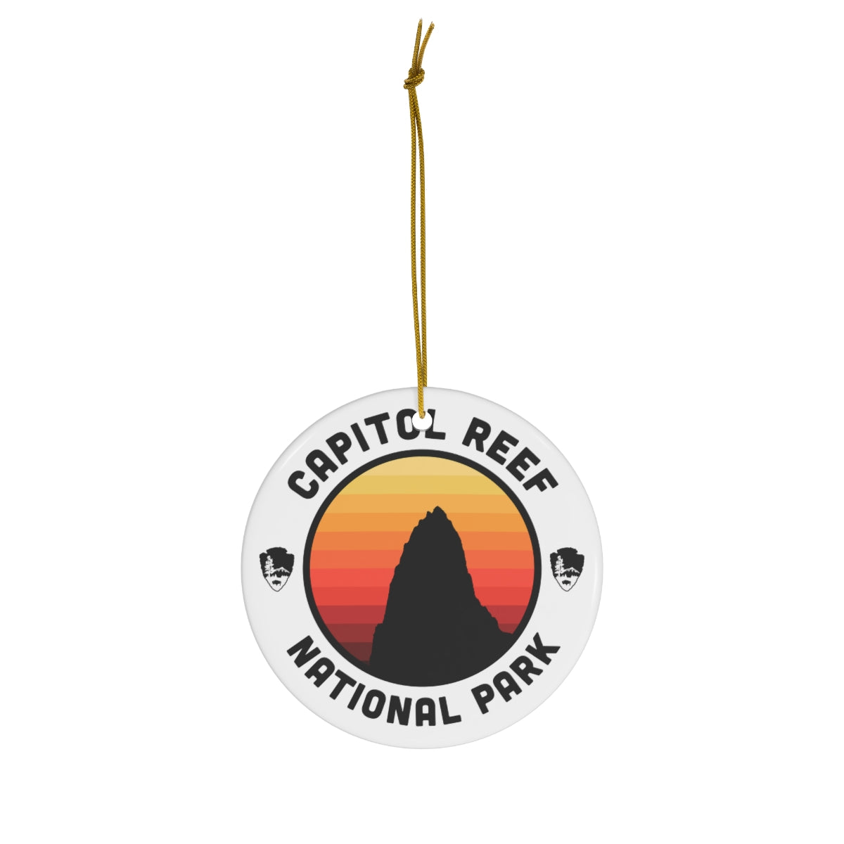 Capitol Reef National Park Ornament - Round Emblem Design