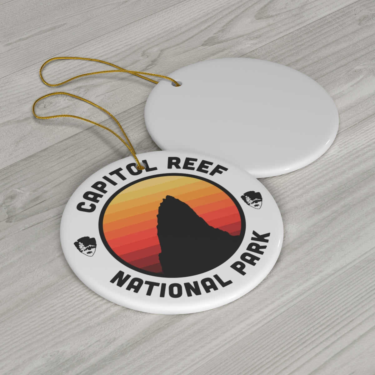 Capitol Reef National Park Ornament - Round Emblem Design